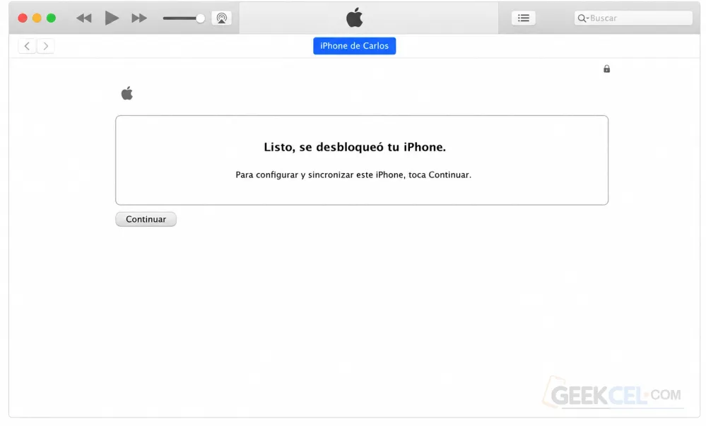 iPhone desbloqueado vía IMEI - Liberación exitosa