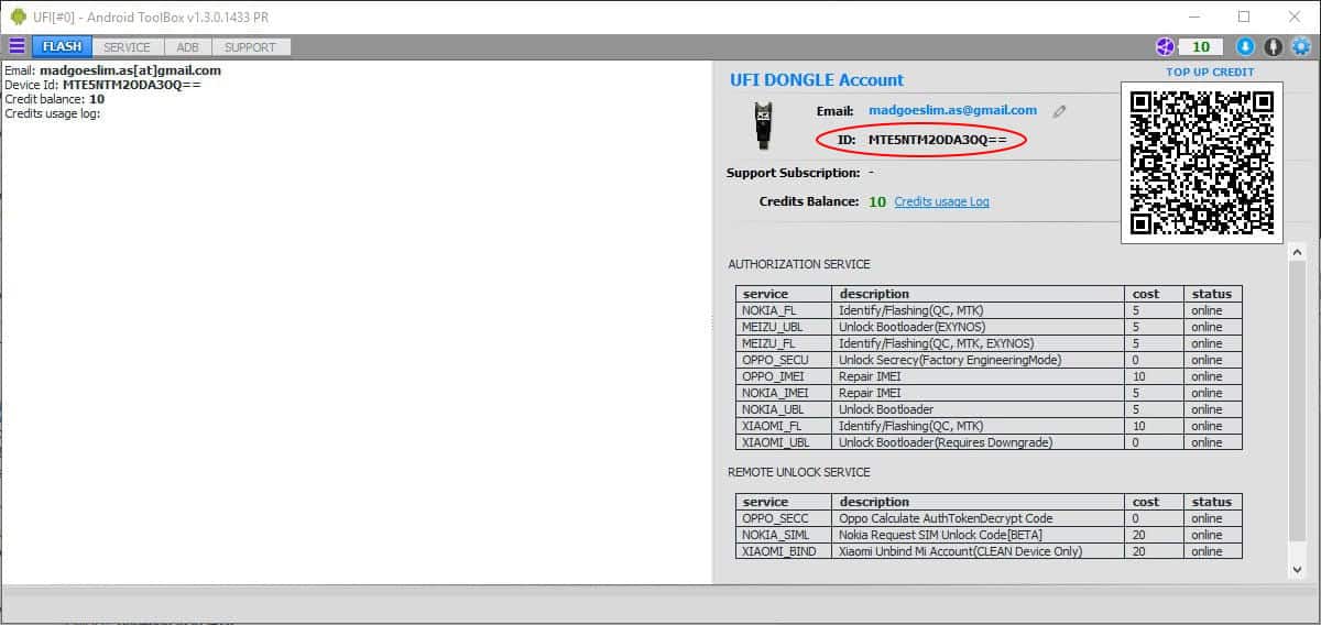 UFI Box / Dongle Créditos de Servidor imagen del producto