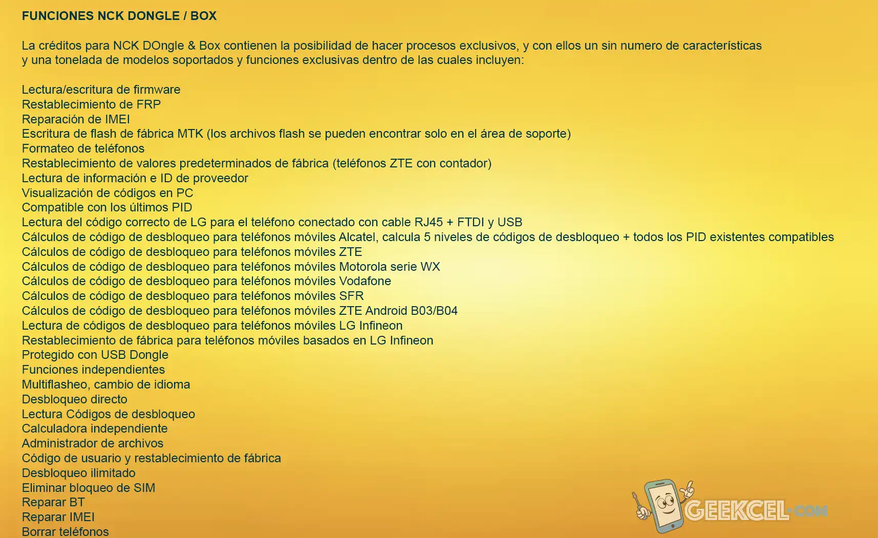 funciones nck dongle box funciones nck dongle box
