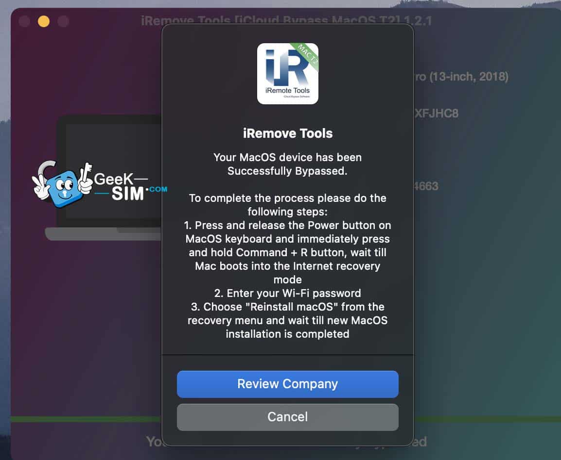 Bypass EFI Mac completado correctamente