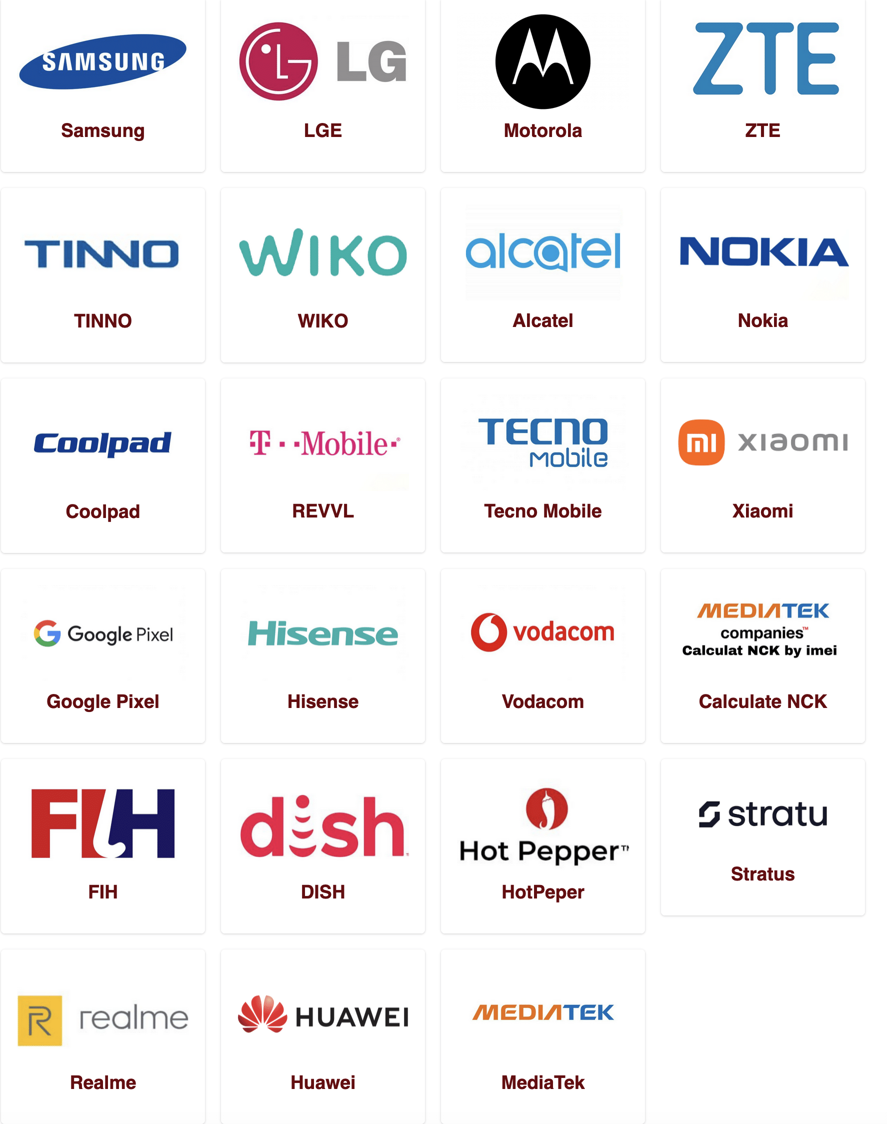 Modelos Soportados Fast Unlocker Pro Modelos Soportados Fast Unlocker Pro