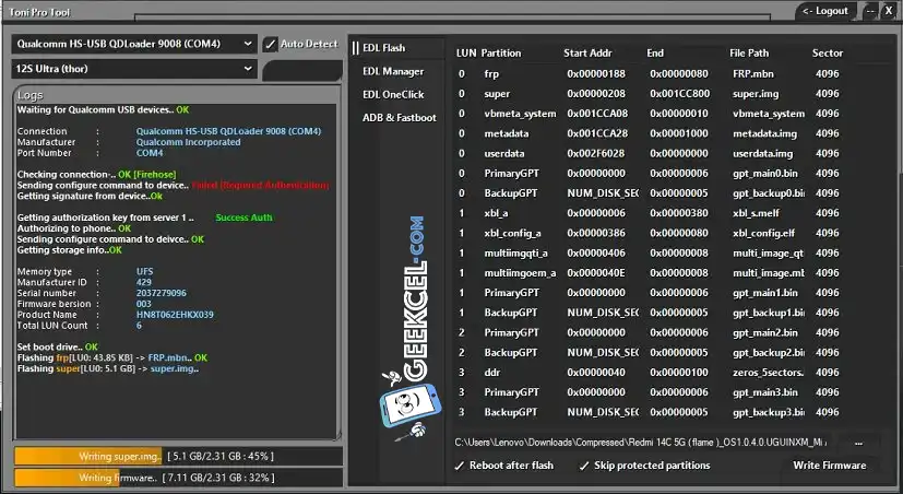 Toni Pro Tool Créditos de Servidor – Xiaomi Flash, FRP & Unlock imagen del producto